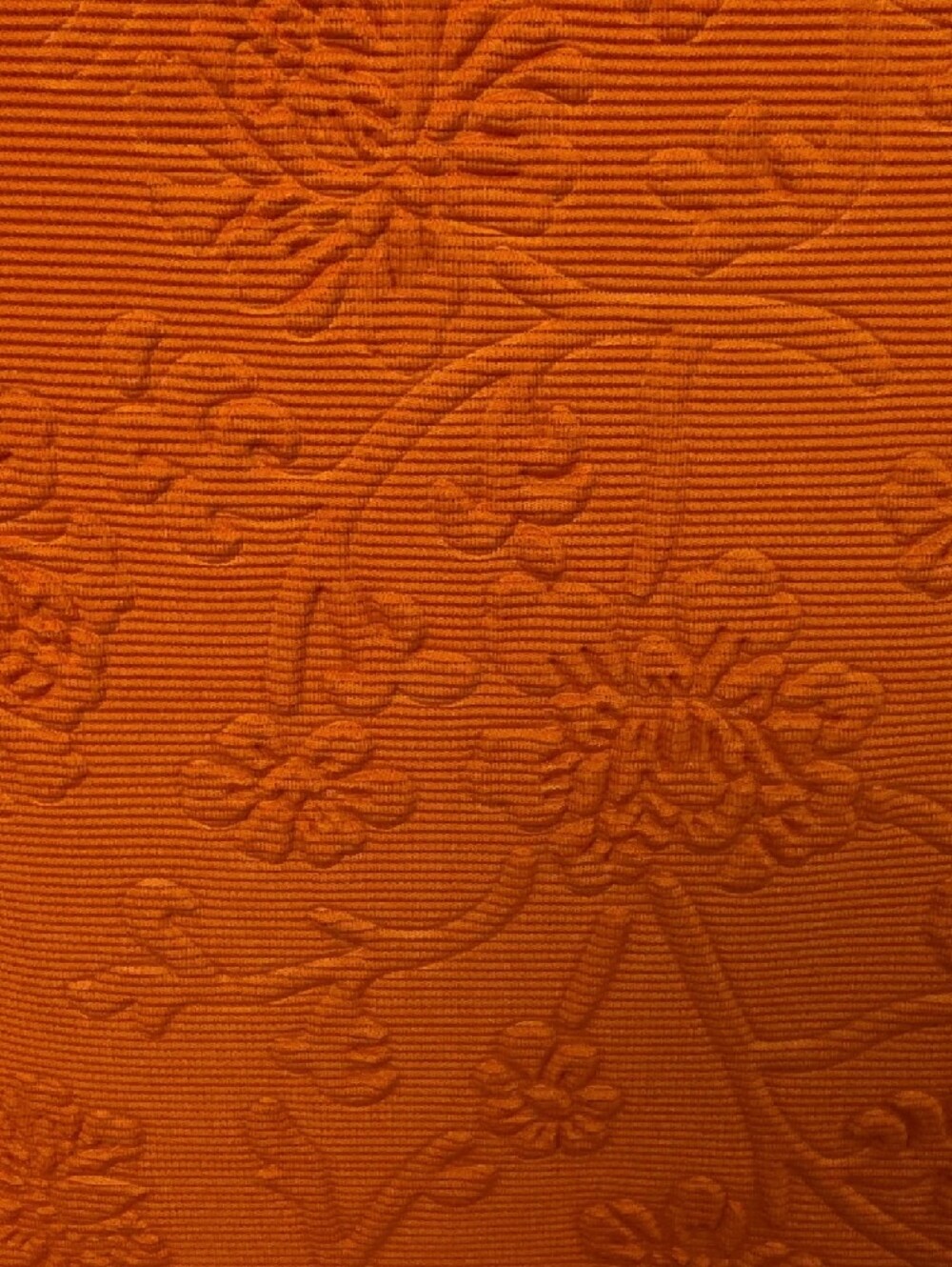 Under Skies Orange Textured Floral Sleeveless Mini Dress With Pockets SZ S - Picture 4 of 6